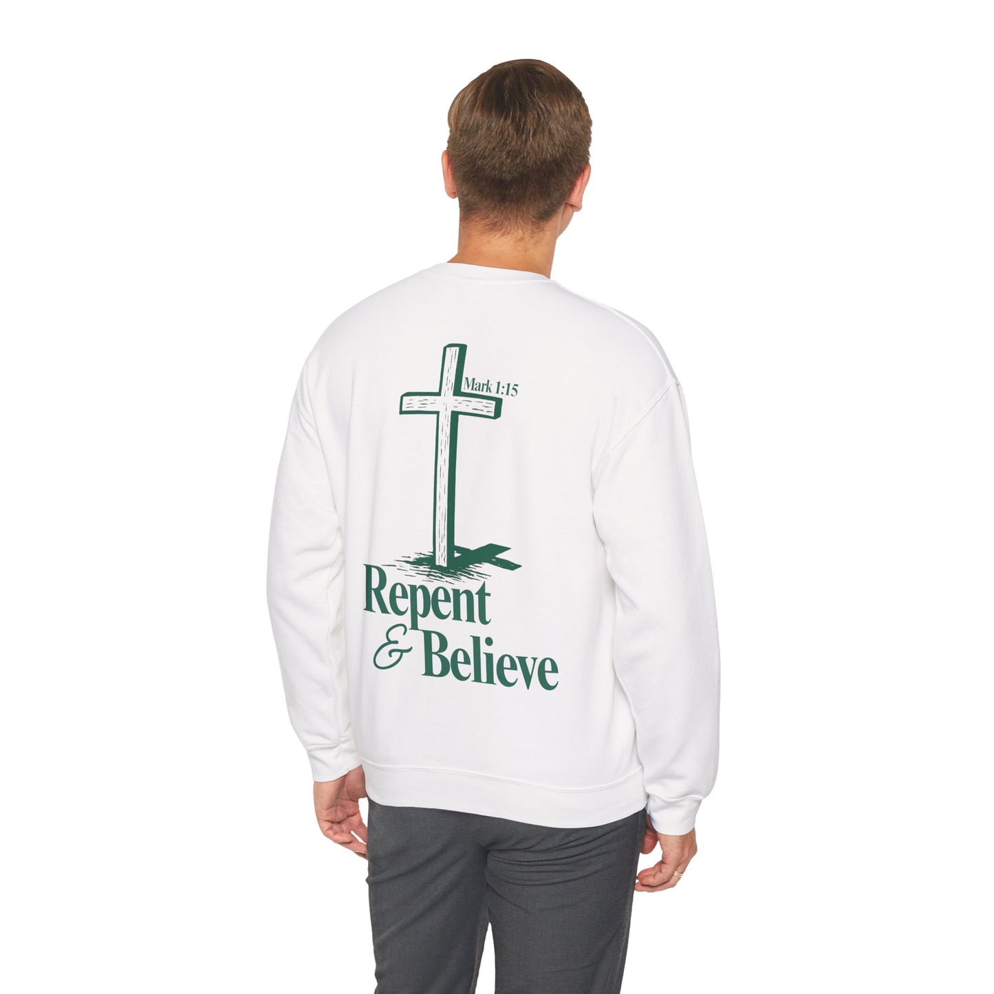 Repent & Believe Crewneck — Mark 1:15