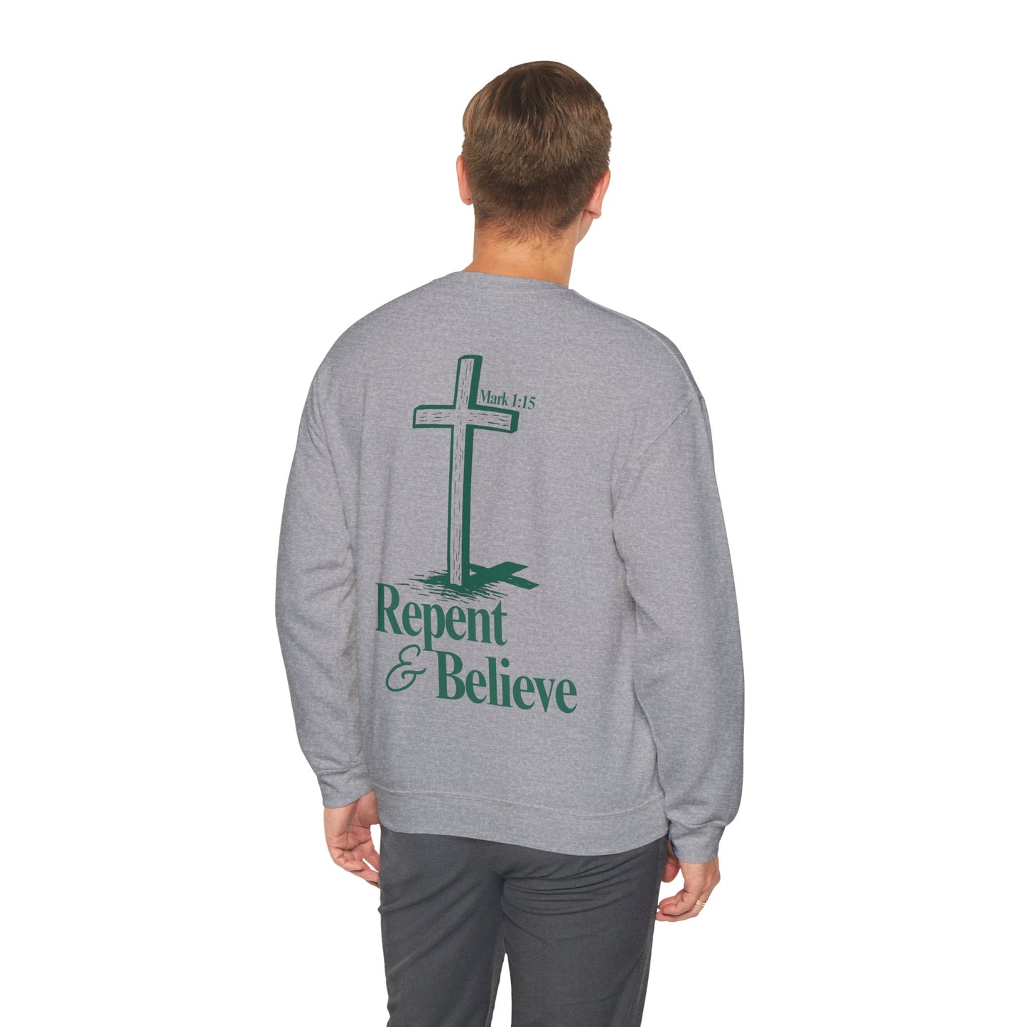 Repent & Believe Crewneck — Mark 1:15