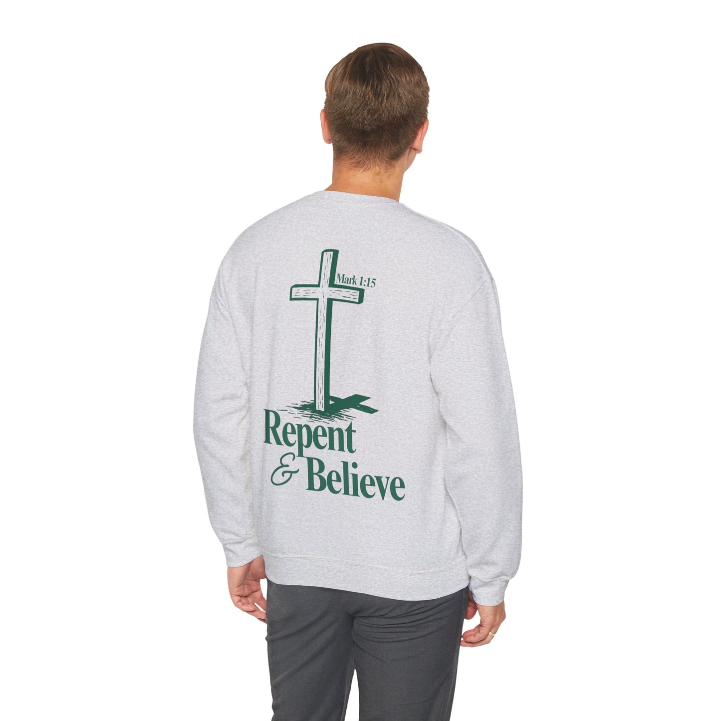 Repent & Believe Crewneck — Mark 1:15